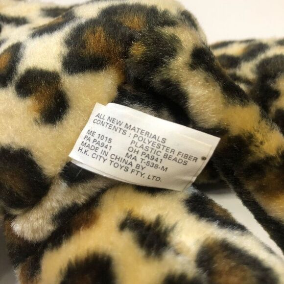 vintage hi city toys girl dressed as jaguar/leopard big cat bean 8 inch - Picture 4 of 5